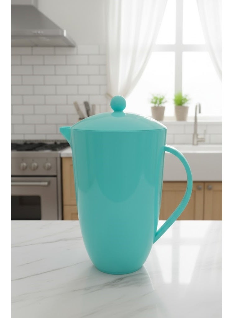 favilla Plastic serving jug with a sturdy handle – suitable for juices and water with a removable lid – practical kitchen design – Code 690, 2.6L capacity - Image 4